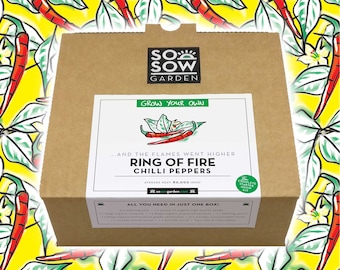 Grow Your Own Chilli Peppers - Chilli Grow kit - Ring of Fire Peppers - Chili Seeds