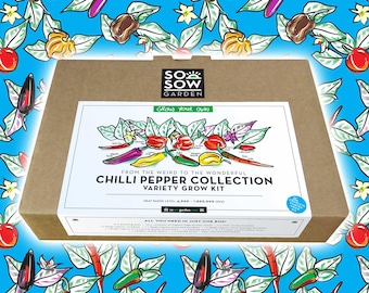 Chilli Pepper Grow Kit: 10 Seed Varieties, Complete Growing Set