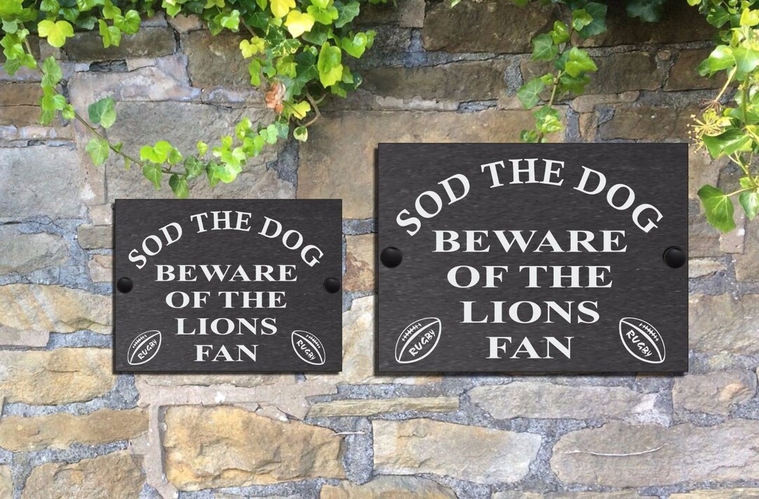 Funny Rugby Fan Slate Sign – 'beware of the Dog' Door Plaque - Etsy