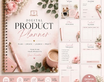 Digital Product Planner | Launch Workbook, Passive Income Tracker (Digital Download)