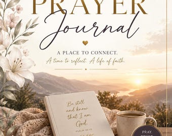 Printable Prayer Journal | Christian Devotional, Bible Study, Gratitude & Faith Journal Digital Download