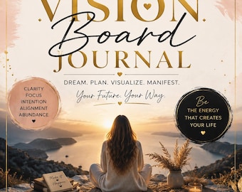 Digital Vision Board Journal | Manifestation, Goal Setting, Law of Attraction (Printable)