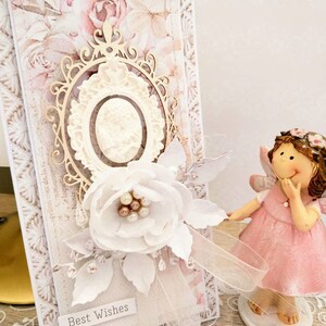 Handgefertigte einzigartige 3D Grußkarte zur Hochzeit.