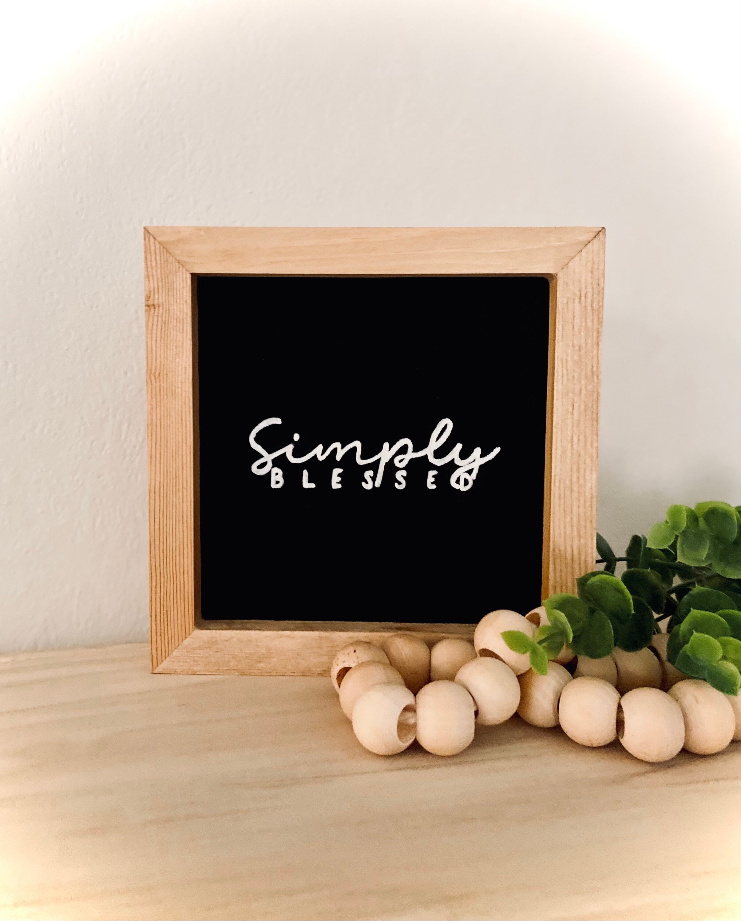 Simply Blessed-small Sign - Etsy