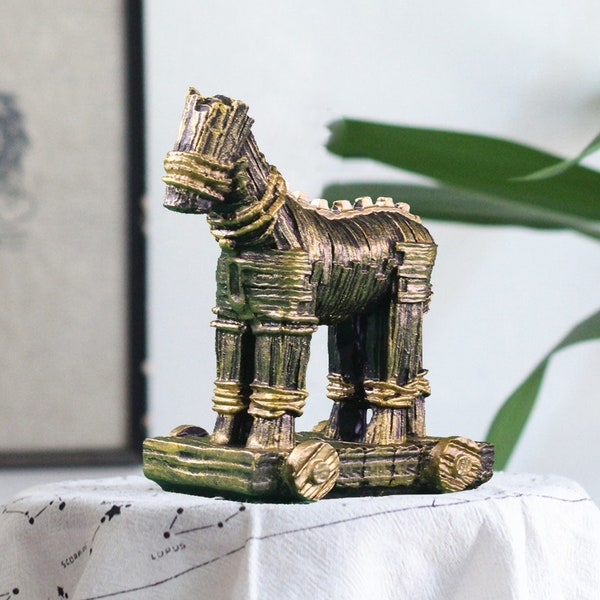 Trojan Horse Sculpture Ancient Greek Mythology Home Decor