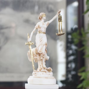 Lady Justice Statue, Themis Goddess, Lawyer Gift, Greek Sculpture, 13cm-5.1in