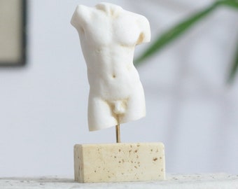 Akt männliche Skulptur Erotik Figur Marmor Altar Statue, 15,5"