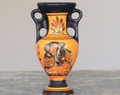 Hera Goddess Greek Pottery Vase Handmade Ceramic Pottery Amphora Ancient Greek Museum Copy, 13cm-5.1in