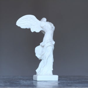 Winged Victory Statue, Greek Statue, Greek Mythology, Greek Sculpture, Ancient Greece, Female Statue, Torso Sculpture, Marble Bust, 7.9in