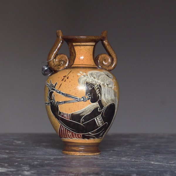 Auletris , Greek Goddess, Greek Vase, Greek Mythology, Ancient Greece, Sculpture Ceramique, Pot De Fleurs, Greek Painting 13cm-5.1in