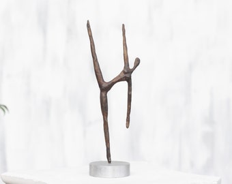 Dancer Statue Abstract Sculpture Original Bronze Art Deco Statue, 27.5cm-11inches