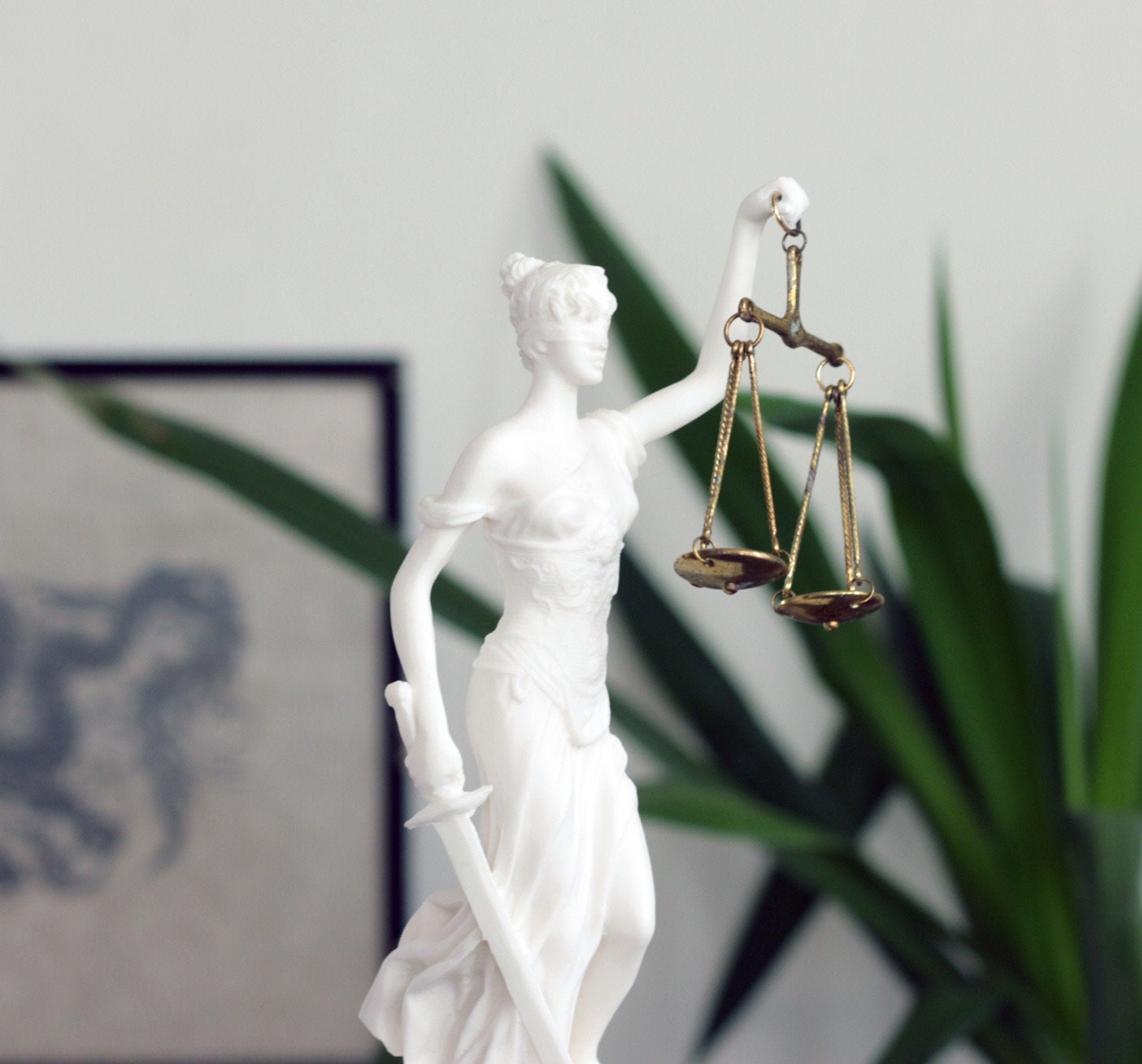 Lady Justice Statue Scales Of Justice Marble Sculpture 34cm14in