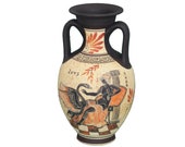 Greek Vase Greek Gods Artemis And Zeus Ancient Greek Ceramic Amphora, 22cm-8.7in