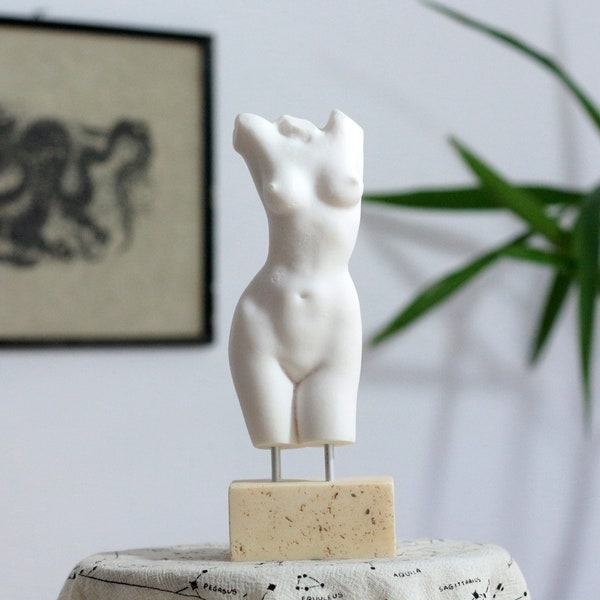 Statue d'Aphrodite femme nue, sculpture en marbre, 23 cm/9 po. Fabriquée en Grèce