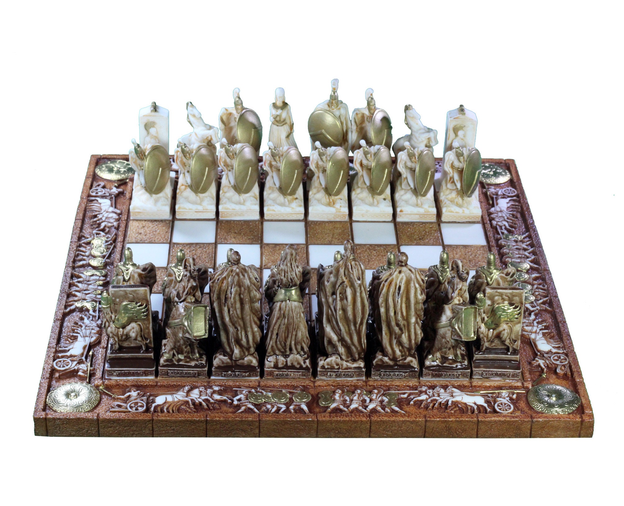 Ancient Greek Mythology Chess Set Chess Board and Pieces 300 | Etsy ...