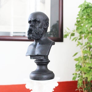 Socrates Sculpture, Greek Bust, Greek Philosopher, Marble Bust, Bust Head, Ancient Greek Bust, 6inch