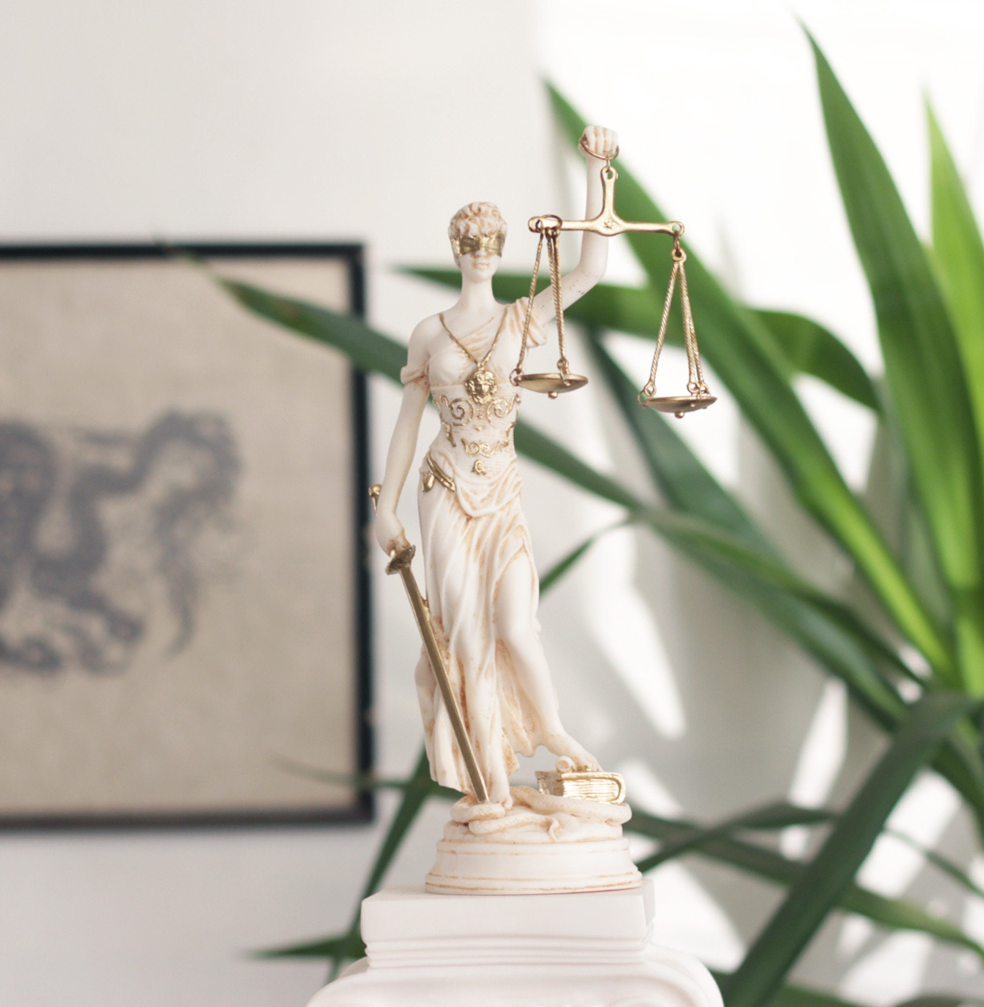 Blind Lady Justice Statue