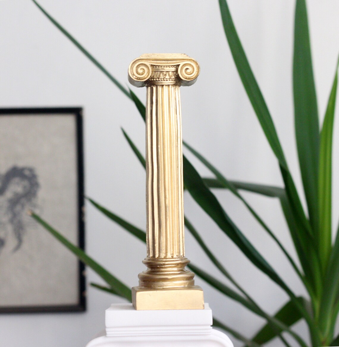 Greek Column Marble Pedestal Greek Statue Ionic Order Etsy