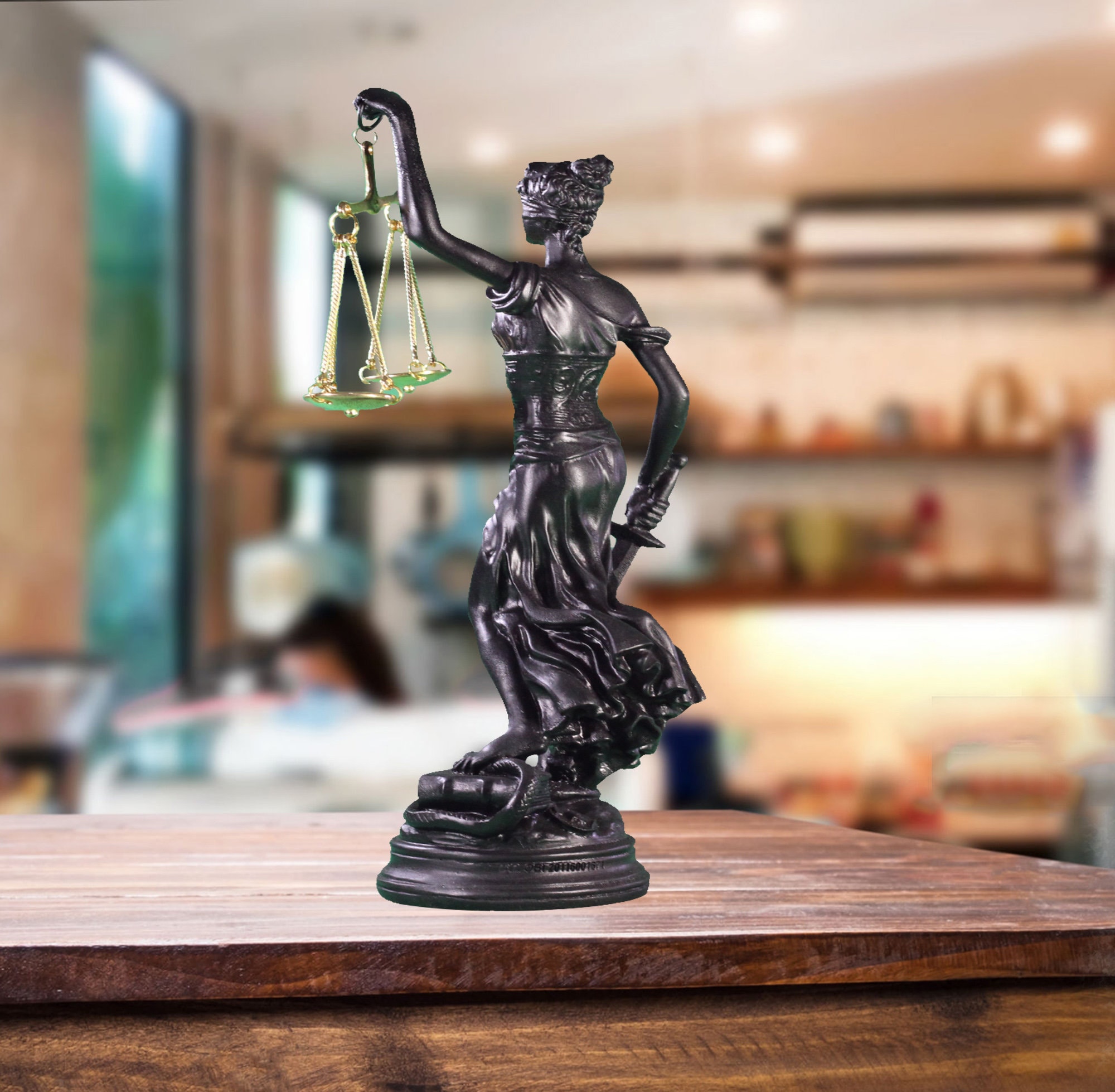 Lady Justice Statue Scales Of Justice Marble Sculpture 34cm14in Figurines Art & Collectibles