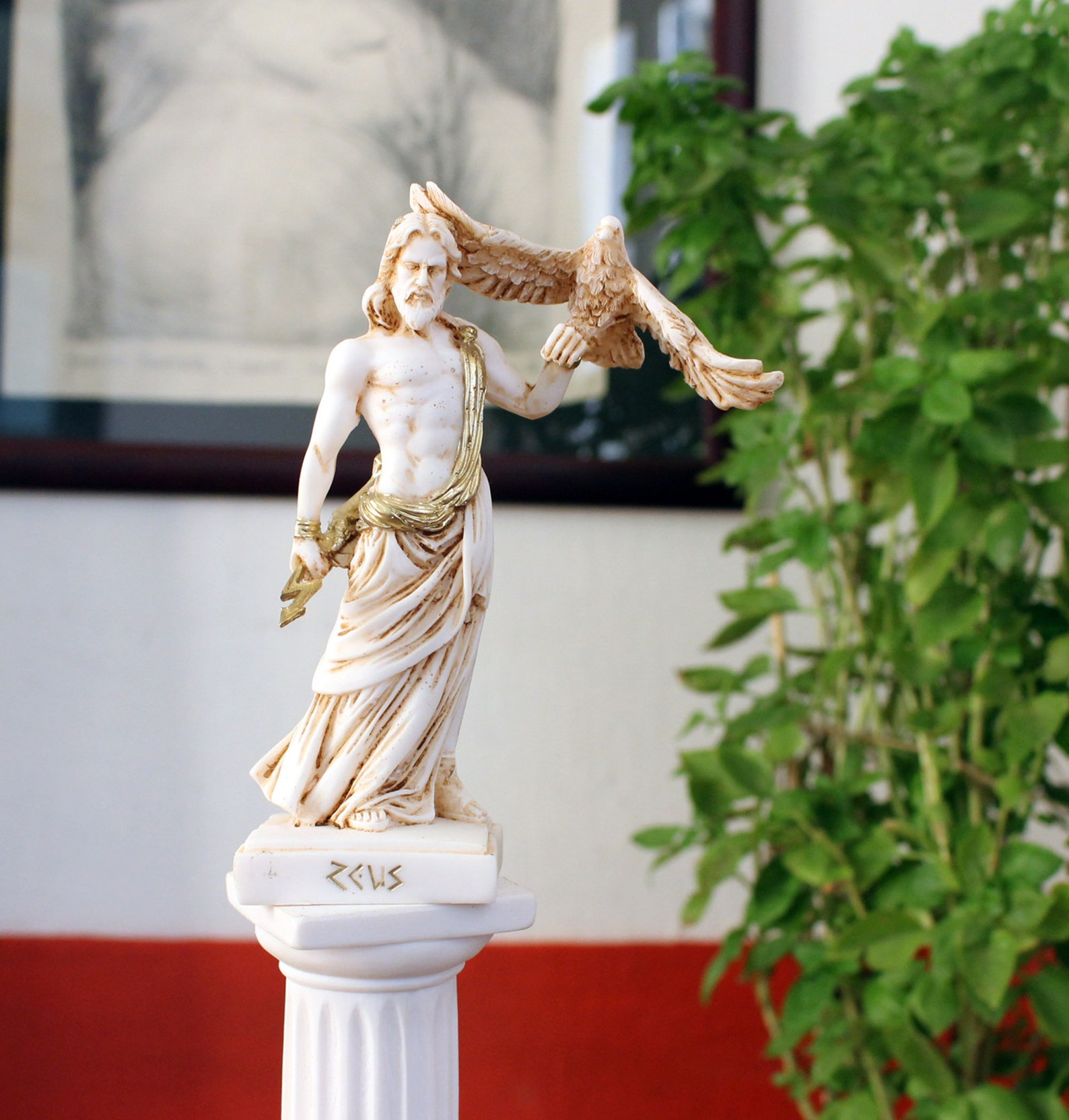 Zeus Statue griechischen Gott Zeus MarmorSkulptur Etsy