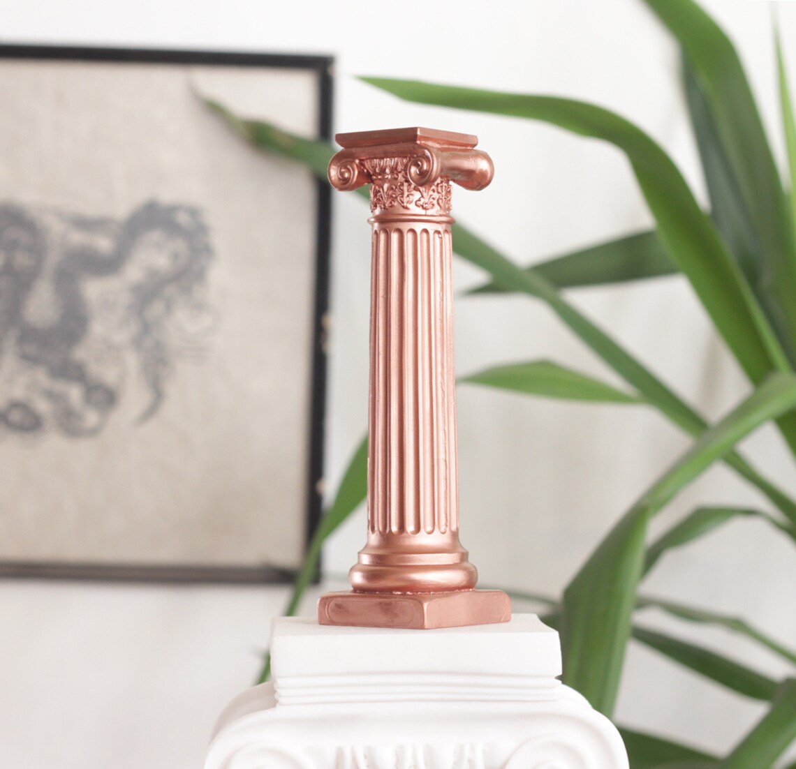 Greek Column Marble Pedestal Greek Statue Ionic Order Etsy