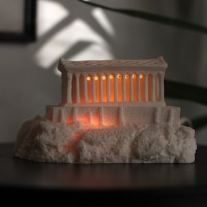 Parthenon Statue Night Lamp Ancient Greek Temple Marble Statue