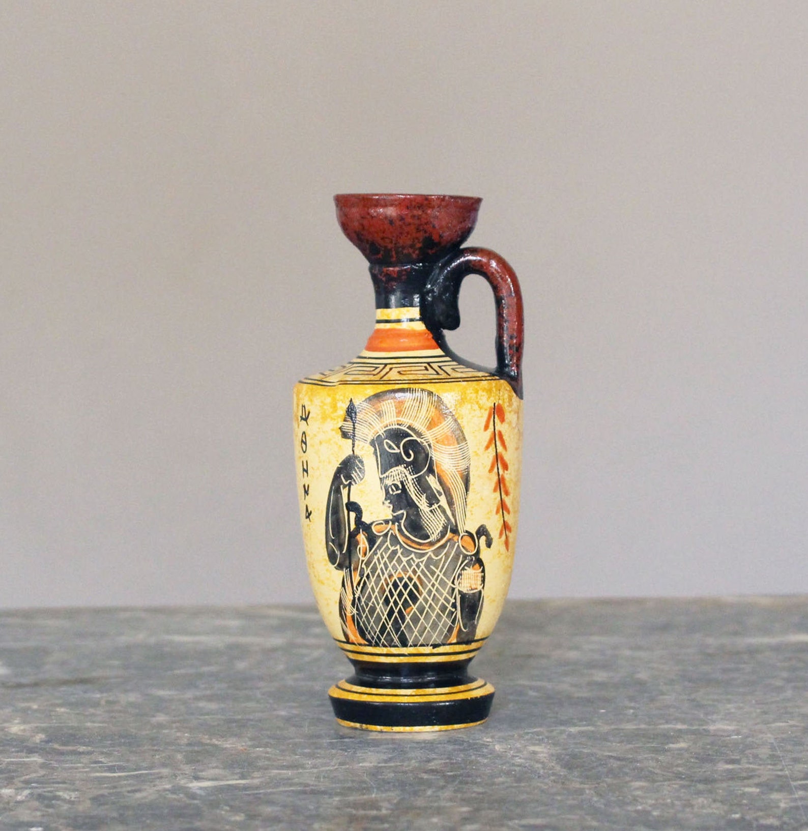 Greek Pottery Vase Athena Goddess Greek Mythology Vase Etsy UK