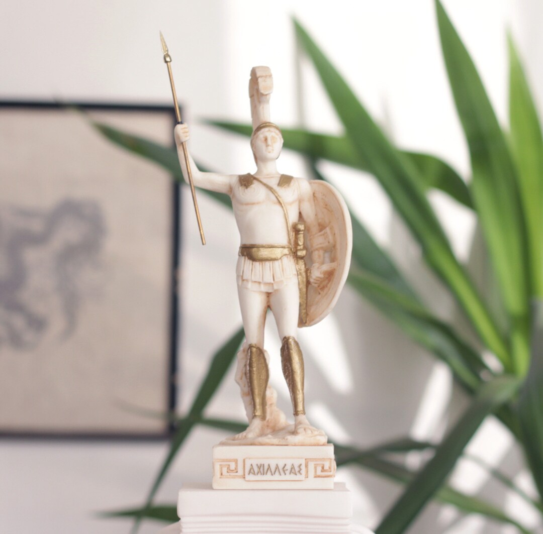 Achilles Statue, Greek Mythology Statue, Marble Sculpture, Greek Statue