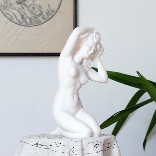 Aphrodite Statue Nackte Frau Marmor Skulptur, 23cm