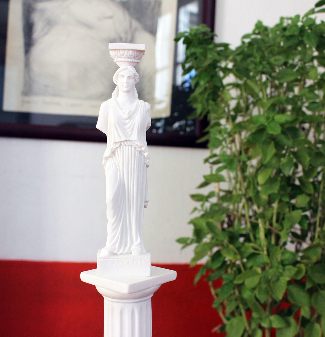Caryatid Greek Statue Parthenon Sculpture Greek Statue Etsy