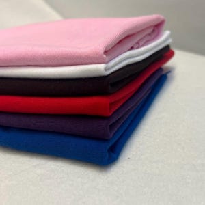 100% cotton knit interlock jersey fabric - knitted interlock material baby clothes T-shirt tops - plain solid colour cotton - OEKO-TEX