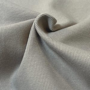 Cotton jersey knit rib fabric - 2 x 1 luxury ribbed cuffing stretch  - knitted fine ribbing combed cotton - Cuffs Collars - Mouse Grey