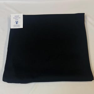 1x1 Cotton Fine Knitted Stretch Rib Fabric Material, Cotton Ribbing Cuffs Collars, Black Cotton Soft Ribbed Fabric Jersey. Stretchy Ribbing