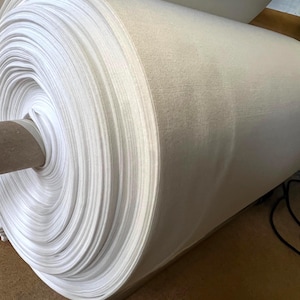 Cotton Jersey Fabric Ribbing, 2x2 Stretch Rib Knit Cuffing Waistband Material, 300 GSM Cotton Elastane Rib Knitted & Dyed In UK. White
