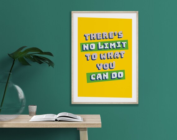 Inspiring quote print, motivational typographic wall art, modern Typography poster, affirmation wall art, Empowering gallery wall print