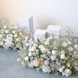 Babys Breath Artificial Flowers Wedding Arch ,Greenery Wedding Arches for Ceremony Garden Archway Party Outdoor Wedding Flower Backdrop