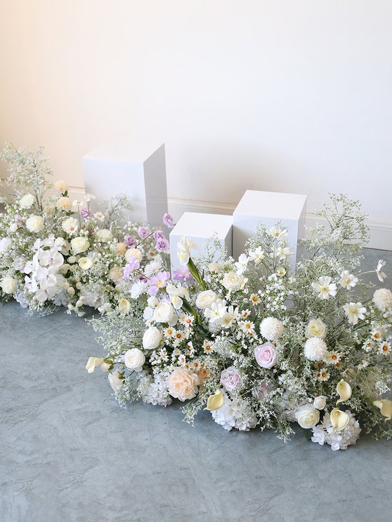 Babys Breath Artificial Flowers Wedding Arch ,Greenery Wedding Arches for Ceremony Garden Archway Party Outdoor Wedding Flower Backdrop
