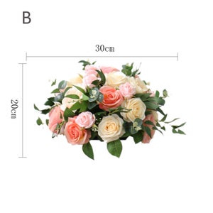 Wedding Archway Flower, Wedding Corner Swag, Outdoor Wedding Backdrop, Pink Floral Table Runner Bridal Shower Decor Floral Arch Arrangement image 6