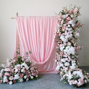 Pink Floral Arch Flower Swag Wedding Archway Backdrop Flower Garland Arrangements Floral Corner Decoration Ceremony Swag Event Party Decor