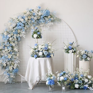 Wedding Arch ,Wedding Arches for Ceremony Blue Flower Backdrop Floral Corner Swag Wedding Decorations Floral Arrangements