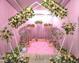 Wedding Backdrop Flower Arrangement Table Runner Decor Table Centerpiece Wedding Floral  Corner Flower swag Decoration Photo Shoot Decor