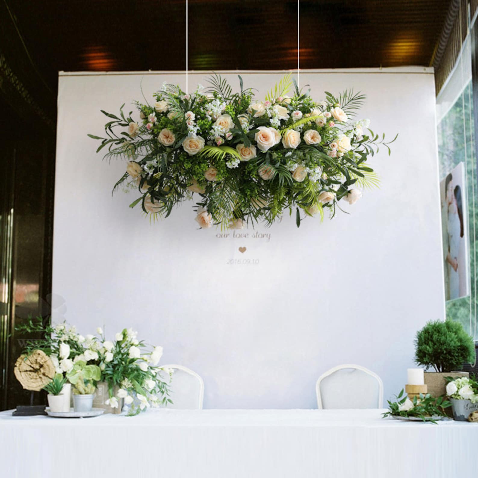Wedding Flowers Ceiling Hanging Decor, Wedding Backdrop Arrangements