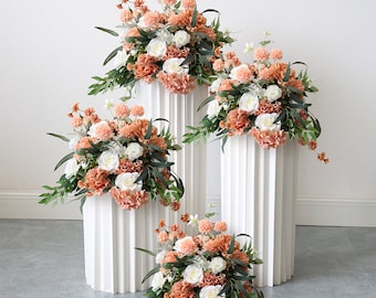 Table Centerpieces for Wedding Top Table Decorative Artificial Rose Flower Ball Outdoor Wedding Decor Arrangement Road Lead Flower ball