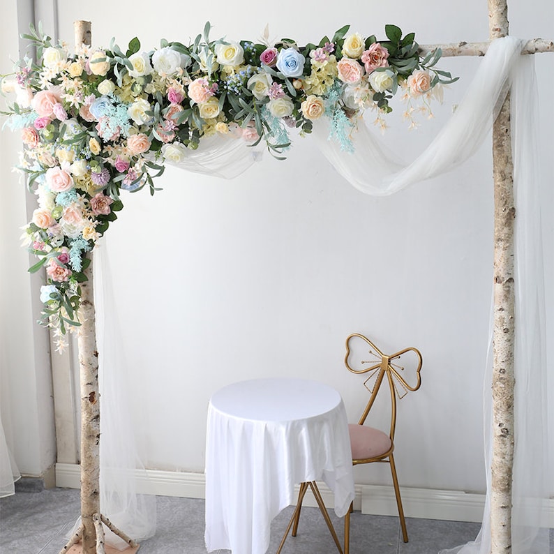 Wedding Corner Swag Backdrop Flower Table Runner Outdoor Wedding Shower Decorations Floral Arch Floral Arrangement Stage Backdrop Decor