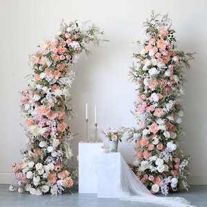 Wedding Arch Flowers with Stand  ,Wedding Arches for Ceremony Garden Archway Party Outdoor Wedding Flower Backdrop Wedding Aisle Decorations