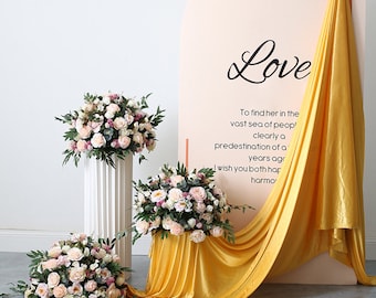 Half Moon Large Flower Centrepiece, Floral Centrepiece, Wedding centrepiece,flower ball, table flower ,Wedding Arrangement , Home Decoration