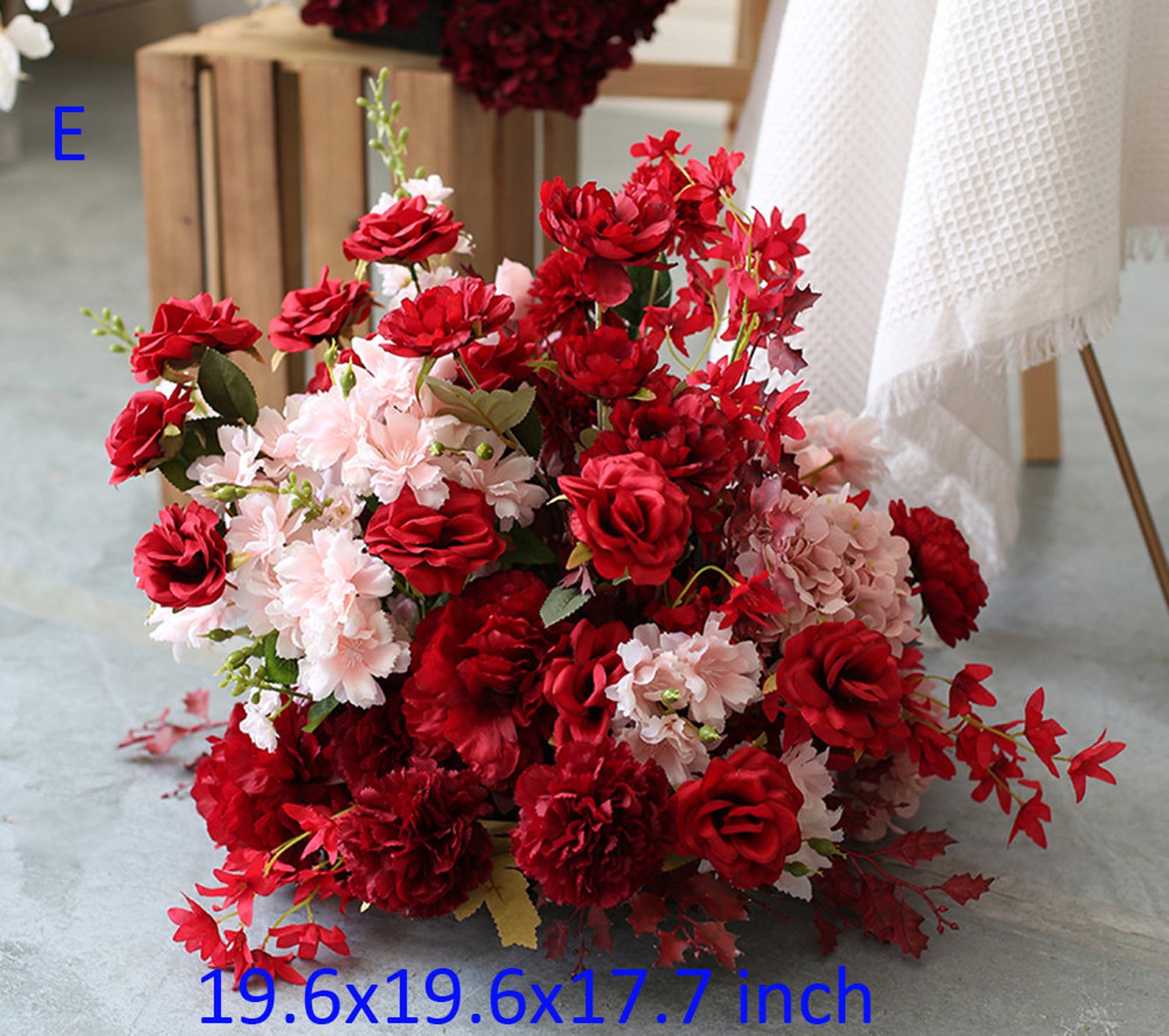 Red Wedding Archway Flower Wedding Corner Swag Outdoor Etsy