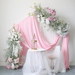 Baby Breath Arch Flowers Wedding, Artificial Flower Arches for Ceremony Flower Aisle Flower Backdrop Flowers for Wedding Decoration