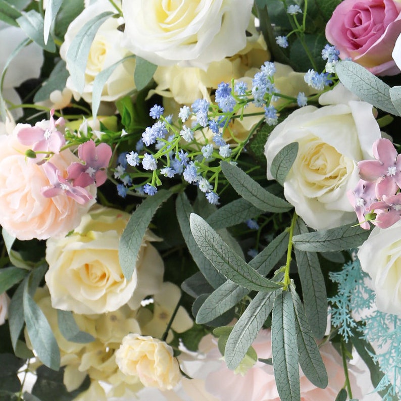 Wedding Corner Swag Backdrop Flower Table Runner Outdoor Wedding Shower Decorations Floral Arch Floral Arrangement Stage Backdrop Decor