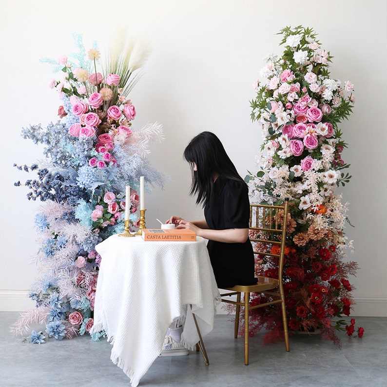 Artificial Flower Arch Wedding Backdrop Decor White Flower Etsy